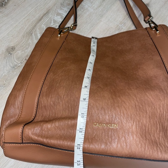NWOT Calvin Klein Triple Compartment Reyna Tote in Caramel Color - Picture 15 of 16